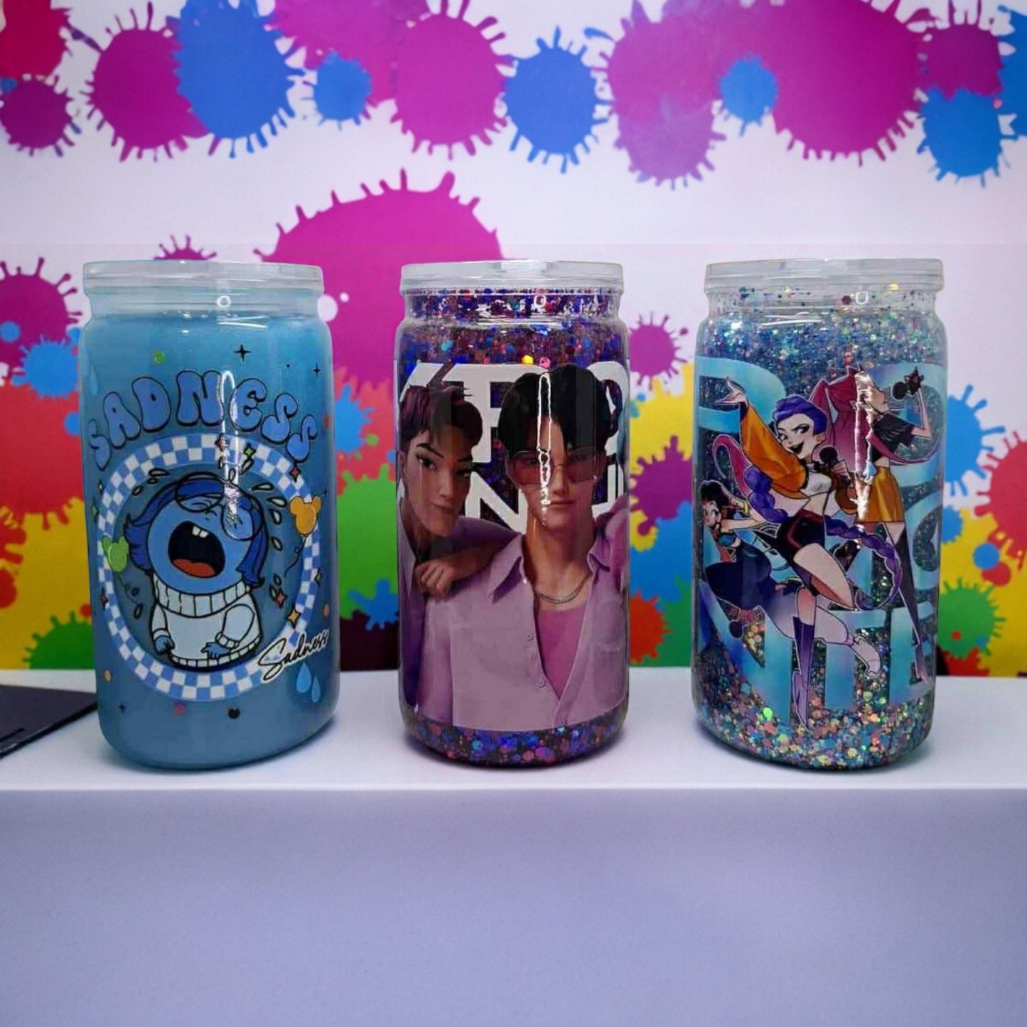 16oz Acrylic Custom Snowglobes | Choose Your Own Wrap & Glitter Or Mica Powder