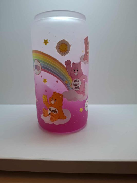 Imperfect 16oz Swear Bears Glass Ombre Tumbler