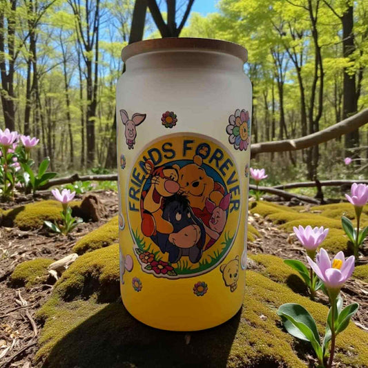 Winnie The Pooh 16oz Glass Ombre Tumbler